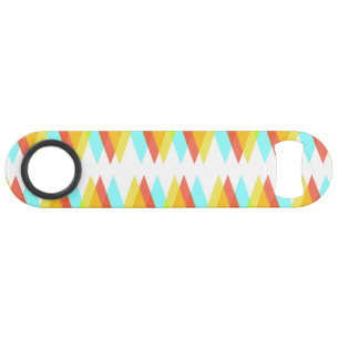 Yellow, red and cadet blue triangles bar key
