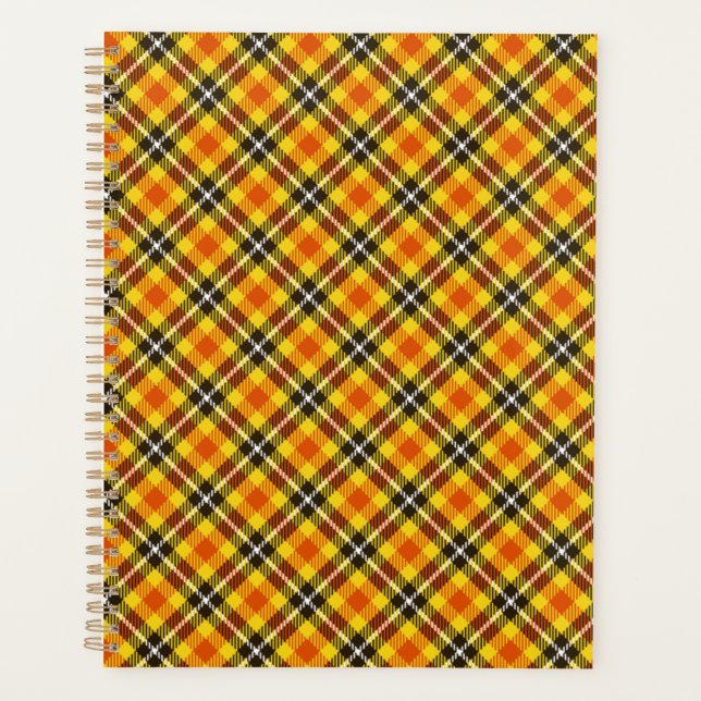 Yellow Red Black Plaid Pattern-57577 Planner (Front)