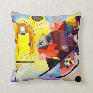 Yellow Red Blue by Vassily Kandinsky Throw Pillow