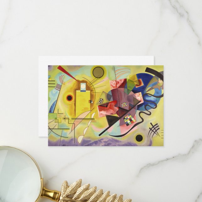 Yellow-Red-Blue by Wassily Kandinsky Thank You Card (Front/Back In Situ)