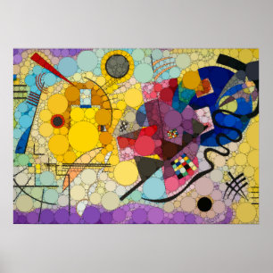 Yellow, Red, Blue, Infinity Dots - After Kandinsky Poster