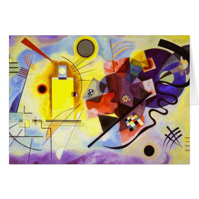 Yellow Red Blue Kandinsky Abstract Painting (Front Horizontal)