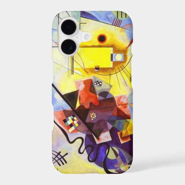 Yellow Red Blue Kandinsky Abstract Painting (Back)