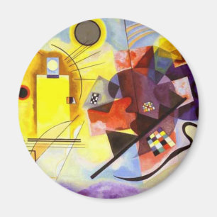 Yellow Red Blue Kandinsky Abstract Painting Magnet