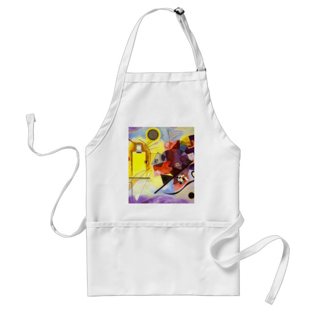 Yellow Red Blue Kandinsky Abstract Painting Standard Apron (Front)
