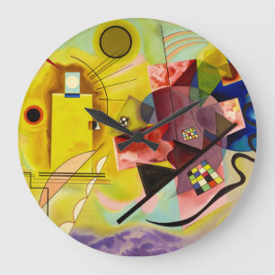 Yellow-Red-Blue. No.314, 1925 by Wassily Kandinsky Large Clock