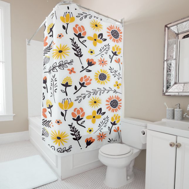 yellow  red elegant roses flowers pattern (In Situ)