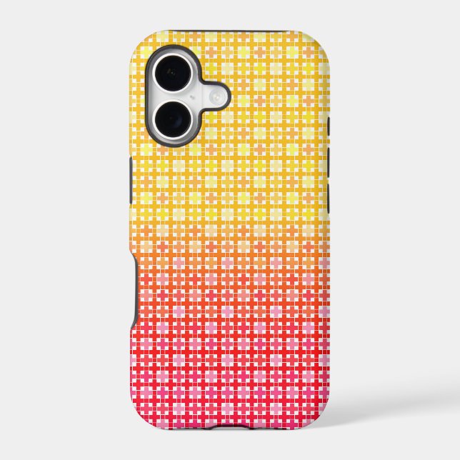 Yellow Red gradient plaid pattern  (Back)