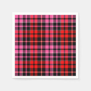 Yellow Red Green Plaid Tartan Design  Napkin