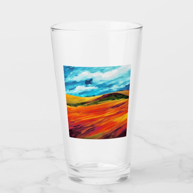 Yellow Red Hills Glass (Front)