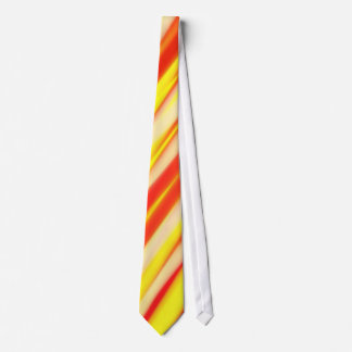 Yellow Red Orange Abstract Stripes Tie