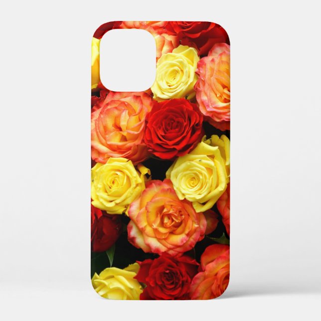 Yellow Red Orange Roses iPhone 12 Mini Case (Back)