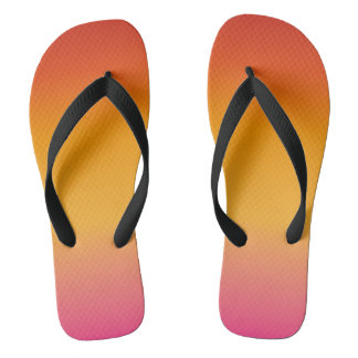 Yellow Red Pink Gradient Sunset Colourful  Flip Flops