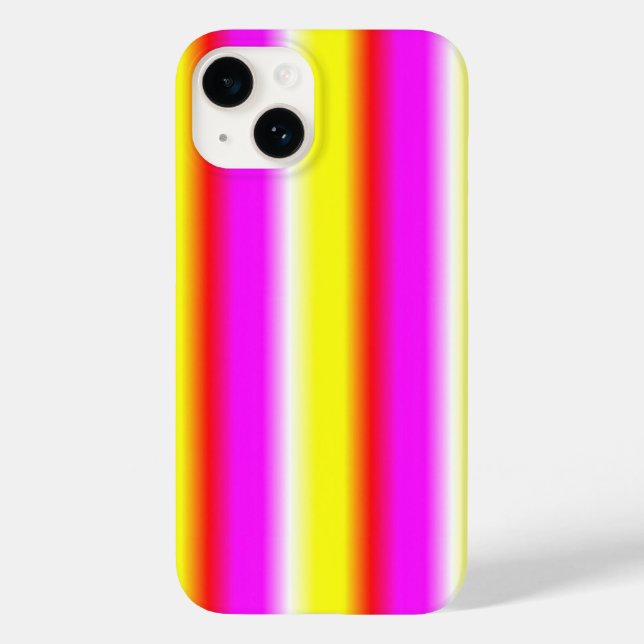 yellow red pink rainbow stripe Case-Mate iPhone case (Back)