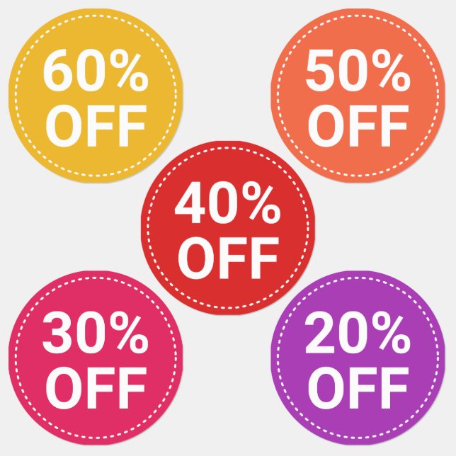 Yellow Red Purple Small Business Sales 60% Off (Group)