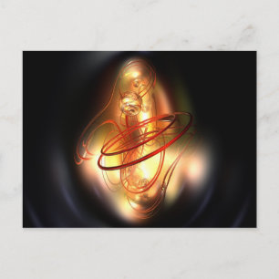Yellow red shine postcard