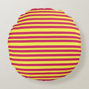 Yellow, Red Spring Mood Lines cushion