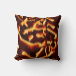 Yellow red stains looks flawed spray or ink vents throw pillow