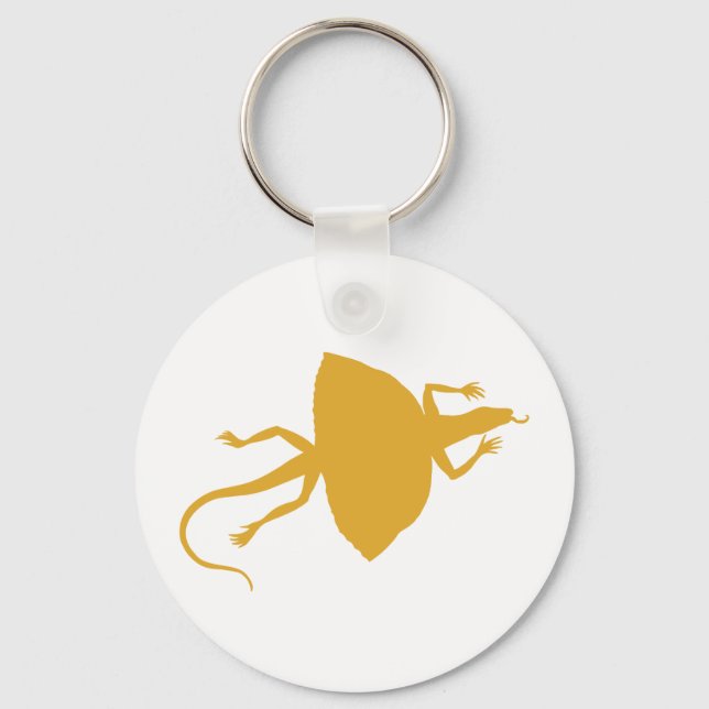 Yellow reptile keychain (Front)