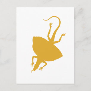 Yellow reptile postcard