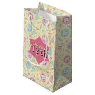 Yellow Retro Gaming Virtual Pet Birthday Small Gift Bag