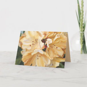 Yellow rhododendron sympathy card