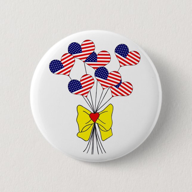 Yellow Ribbon 2 Inch Round Button (Front)