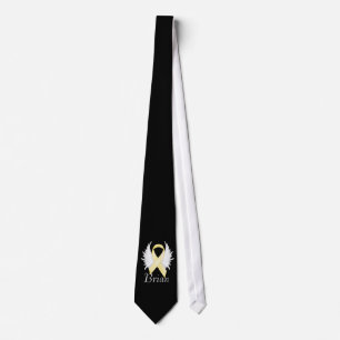 Yellow Ribbon Angel Wings Tie