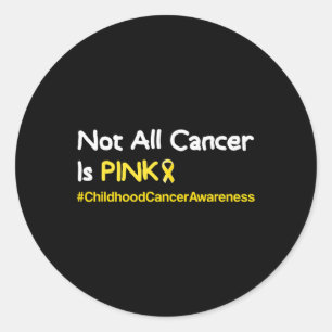 Yellow Ribbon  Childhood Cancer  For Kids Youth  Classic Round Sticker