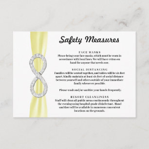 Yellow Ribbon Diamond Infinity Safety Measures Enclosure Card