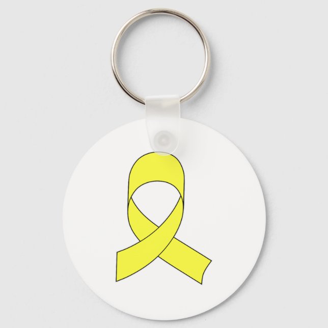 Yellow Ribbon Drawing Keychain (Front)