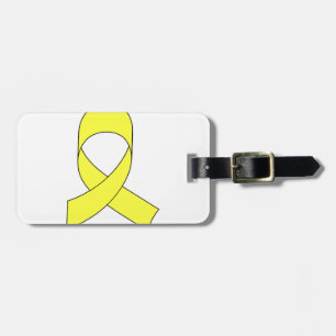 Yellow Ribbon Drawing Luggage Tag