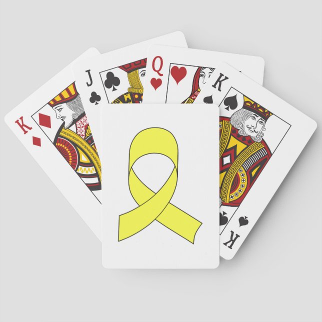 Yellow Ribbon Drawing Playing Cards (Back)