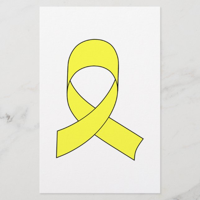 Yellow Ribbon Drawing Stationery (Front)