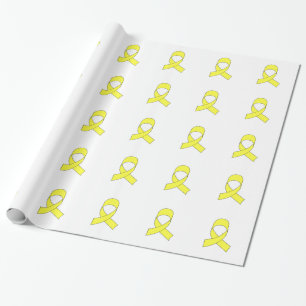 Yellow Ribbon Drawing Wrapping Paper