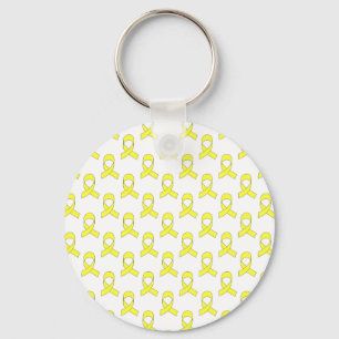 Yellow Ribbon Pattern Keychain