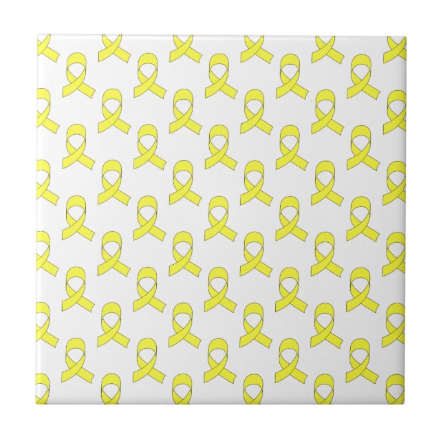 Yellow Ribbon Pattern Tile (Front)