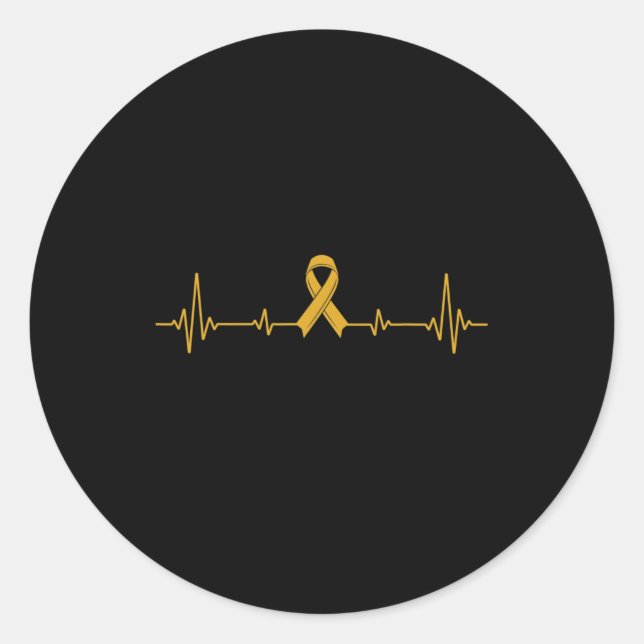 Yellow Ribbon Suicide Prevention Awareness  Classic Round Sticker (Front)