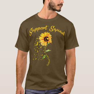 Yellow Ribbon Sunflower Childhood Cancer Awareness T-Shirt