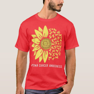 Yellow Ribbon Sunflower Sarcoma Cancer Awareness T-Shirt