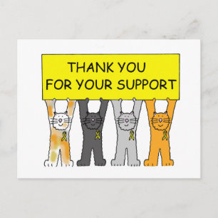 Yellow Ribbons, Thank You for Your Support. Postcard