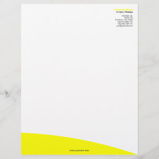 Yellow Rolling Hill Letterhead
