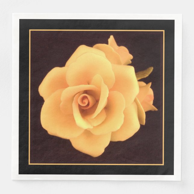 Yellow Rose, 2004 Photo. Napkin (Front)