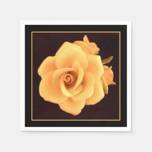 Yellow Rose, 2004 Photo. Napkin (Front)