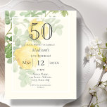Yellow Rose 50th Budget Birthday Invitation<br><div class="desc">Celebrate your special day in style with these beautiful yellow floral birthday invitations! The elegant design features delicate flowers in yellow and green shades, making it the perfect choice for a sophisticated and timeless celebration. These invitations are printed on paper making them an affordable option for those on a budget....</div>