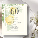 Yellow Rose 60th Budget Birthday Invitation<br><div class="desc">Celebrate your special day in style with these beautiful yellow floral birthday invitations! The elegant design features delicate flowers in yellow and green shades, making it the perfect choice for a sophisticated and timeless celebration. These invitations are printed on paper making them an affordable option for those on a budget....</div>