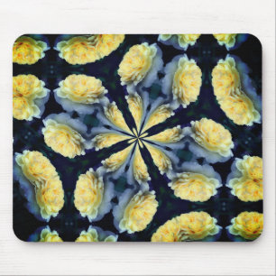 Yellow Rose Abstract Flower Art Mouse Pad