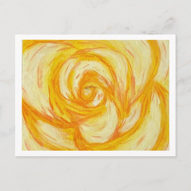 Yellow Rose abstract original artwork Postcard (Front)