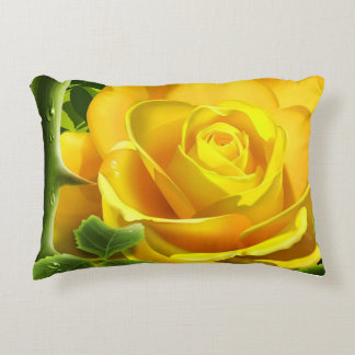 Yellow Rose Accent Pillow