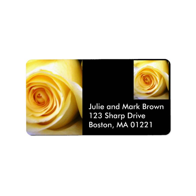 Yellow Rose Address Label (Front)